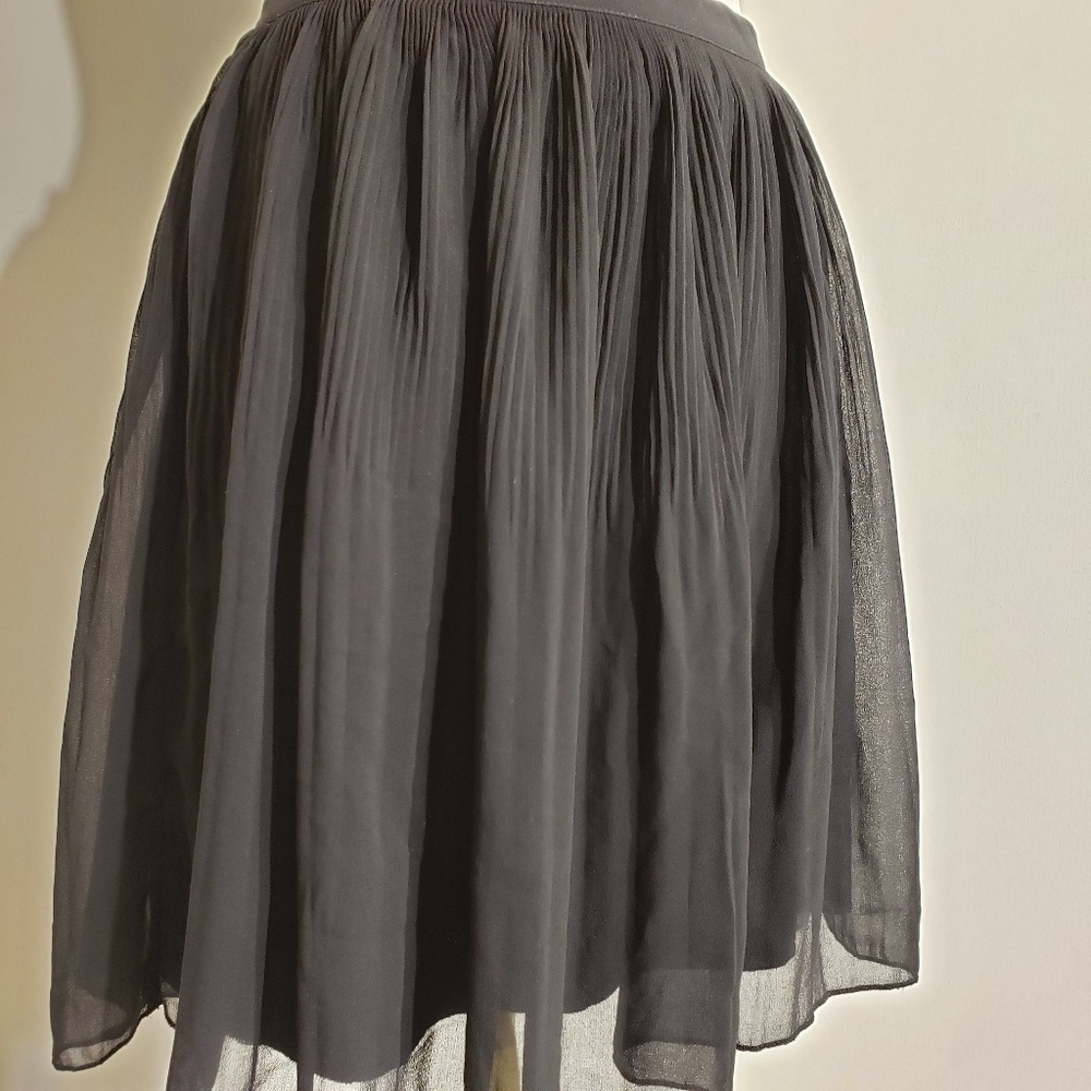 Zara Basic black pleated mini skirt size XS